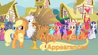 Top 10 Applejack Appearances [upl. by Aryk]