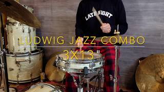 LUDWIG 3x13quot Jazz Combo snare drum demo [upl. by Aneek]