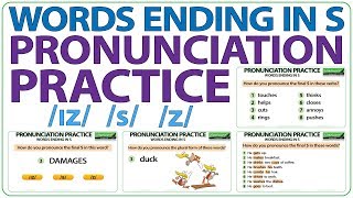 English Pronunciation Practice  How do you pronounce words ending in S [upl. by Aihset944]