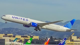 4K Early Morning Departures from Los Angeles International Airport [upl. by Avram105]