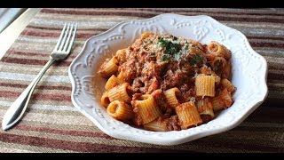 Bolognese Sauce  Marcella HazanInspired Meat Sauce Recipe  Rigatoni Bolognese [upl. by Arimlede]