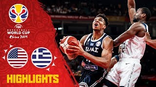 USA v Greece  Highlights  FIBA Basketball World Cup 2019 [upl. by Lenny]