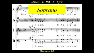 Mozart  KV194  Missa Brevis in D major  1Kyrie  Soprano [upl. by Trish986]