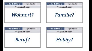 GoetheZertifikat A2 Start Deutsch 2 Beispiele Sprechen Teil 1 [upl. by Shep]