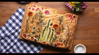 How To Make Gardenscape Focaccia • Tasty Recipes [upl. by Aikan427]