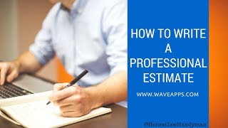 How to Write a Professional Estimate  Best Estimating Software  Its Free Too [upl. by Dita]