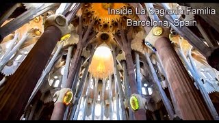 360° view Inside La Sagrada Família in Barcelona Spain [upl. by Schurman388]