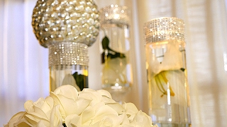 DIY  Dollar Tree Wedding Bling Centerpieces [upl. by Aidni387]