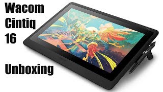 Unboxing BRAND NEW Wacom Cintiq 16 2019  Setup amp First Impressions plus Drawing Demo [upl. by Duleba447]