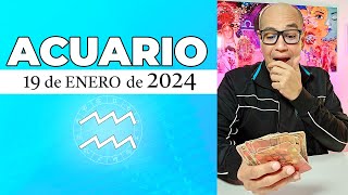 ACUARIO  Horóscopo de hoy 19 de Enero 2024 [upl. by Hertz]