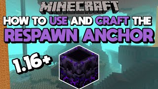 Minecraft Respawn Anchor Tutorial 116 [upl. by Peadar76]