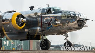 B25 Mitchell Bomber Startup and Takeoff [upl. by Waldner988]