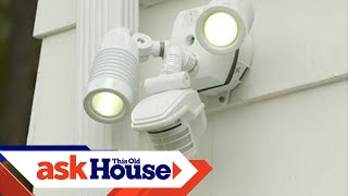 How to Install a MotionActivated Security Light  All About Lights  Ask This Old House [upl. by Nylime]