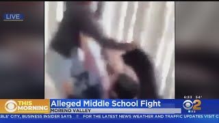 Caught On Video Girls Brawl In Classroom Of Moreno Valley School [upl. by Leonardo402]