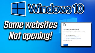 How to Fix Some Websites Not LoadingOpening in Any Browser Issue  Windows 10 [upl. by Eidualc209]