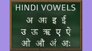 Hindi Vowels Pronunciation  Learn Hindi Alphabets [upl. by Jahdal]