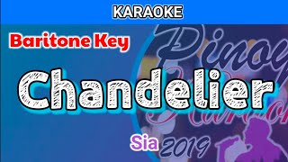 Chandelier by Sia Karaoke  Baritone Key [upl. by Zindman]