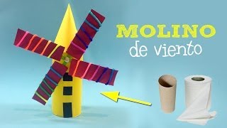 Molino de viento casero  Manualidades con reciclaje [upl. by Hpeosj]