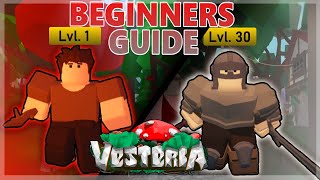 OUTDATED Vesteria Complete Beginners Guide Part 1 Roblox [upl. by Maidel]