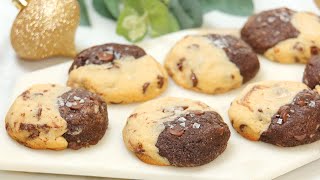 INCREDIBLE Brownie Chocolate Chip Christmas Cookies  Edible Gift Idea for Holidays [upl. by Georglana]