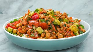 High Protein Chickpea Salad Plantbased  Healthy Salad Recipe for Vegetarian and Vegan Diet [upl. by Durtschi494]