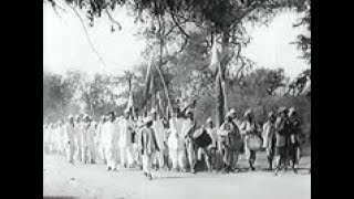 Mahatma Gandhi Sarojini Naidu and others during the Salt Satyagraha April 1930 [upl. by Esina]