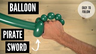 How to Make an Easy Balloon Pirate Sword [upl. by Yrome]