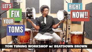 TUNE YOUR TOMS QUICK amp EASY  TOM TUNING WORKSHOP [upl. by Nylednarb182]