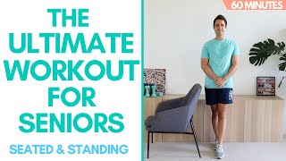 60Minute Senior Full Body Workout Seated amp Standing [upl. by Annor275]