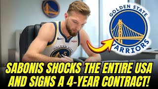 SHOCKING Domantas SABONIS Signs FOURYEAR Deal with WARRIORS  nba news warriors [upl. by Anilegna]