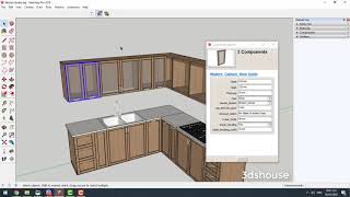 Design Kitchen in 20 Minutes With Sketchup Dynamic Components [upl. by Nilyaj]