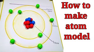 how to make Bohrs atomic model  atomic structure model  bhor atomic model [upl. by Oirramaj]