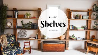 DIY RUSTIC WOOD SHELVES [upl. by Sivie]