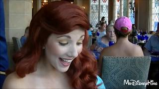 Ariel Greets Guests at Cinderellas Royal Table in Walt Disney World [upl. by Drice]