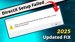 How to Fix DirectX Setup Could Not Download the File ✌️ DirectX Setup Error [upl. by Ahsuas209]