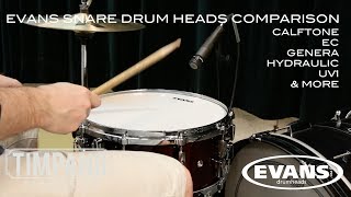 ULTIMATE Evans Snare Drum Heads Comparison  Timpano Percussion [upl. by Natassia804]