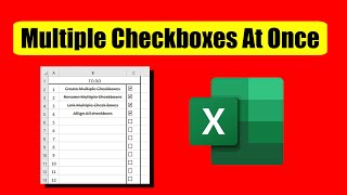 How To Create Multiple CheckBoxes At Once in Excel [upl. by Amabel]