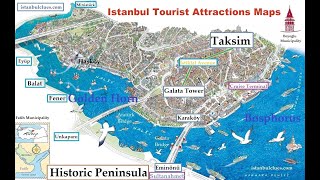 Istanbul Tourist Attraction Maps Detailed [upl. by Ioab]