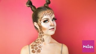 Giraffe Halloween Makeup Tutorial  Metiza [upl. by Yenatirb203]