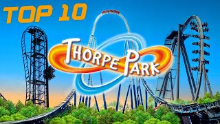 Top 10 THORPE PARK Rides 2024 [upl. by Noryt]