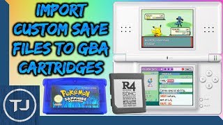 Import Custom Save Files To GBA Cartridges Using R4 Card [upl. by Ttennaej445]