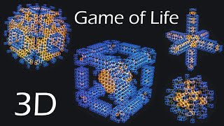 4 simulations with one seed Conways Game of Life 3D [upl. by Eixel]