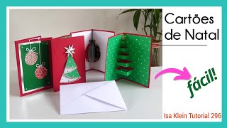 Ideias de CARTÃO DE NATAL com envelope modelos de cartão de Natal  fácil  DIY  Tutorial 296 [upl. by Siblee1]