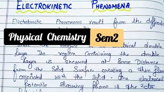 Physical chemistryElectrokinetic phenomenaMsc chemistry sem2Electrokinetic phenomena types hindi [upl. by Ratcliff210]