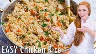 EASY Chicken Rice Pilaf Recipe Плов с Курицей  FamilyFavorite [upl. by Hester]