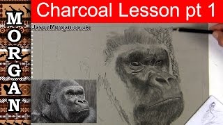 Charcoal Drawing Lesson  Part 1 [upl. by Aitnahs]