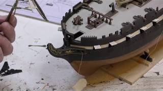 Revell USS Constitution Build 196 Scale [upl. by Aynos190]