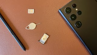 Samsung Galaxy S22  How to Install a SIM Card [upl. by Esau]