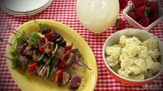 How to Make Moms Beef Shish Kabobs  Beef Recipes  Allrecipescom [upl. by Leirda]