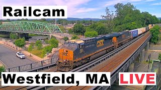 Westfield Massachusetts USA  LIVE Railfan Cam [upl. by Hanah740]